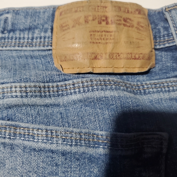 Express Blue Low Rise Flare Leg Denim - Picture 7 of 13